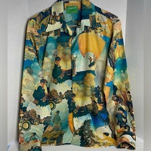 1970s DISCO Joe Namath for Arrow ls picture shirt medium RARE